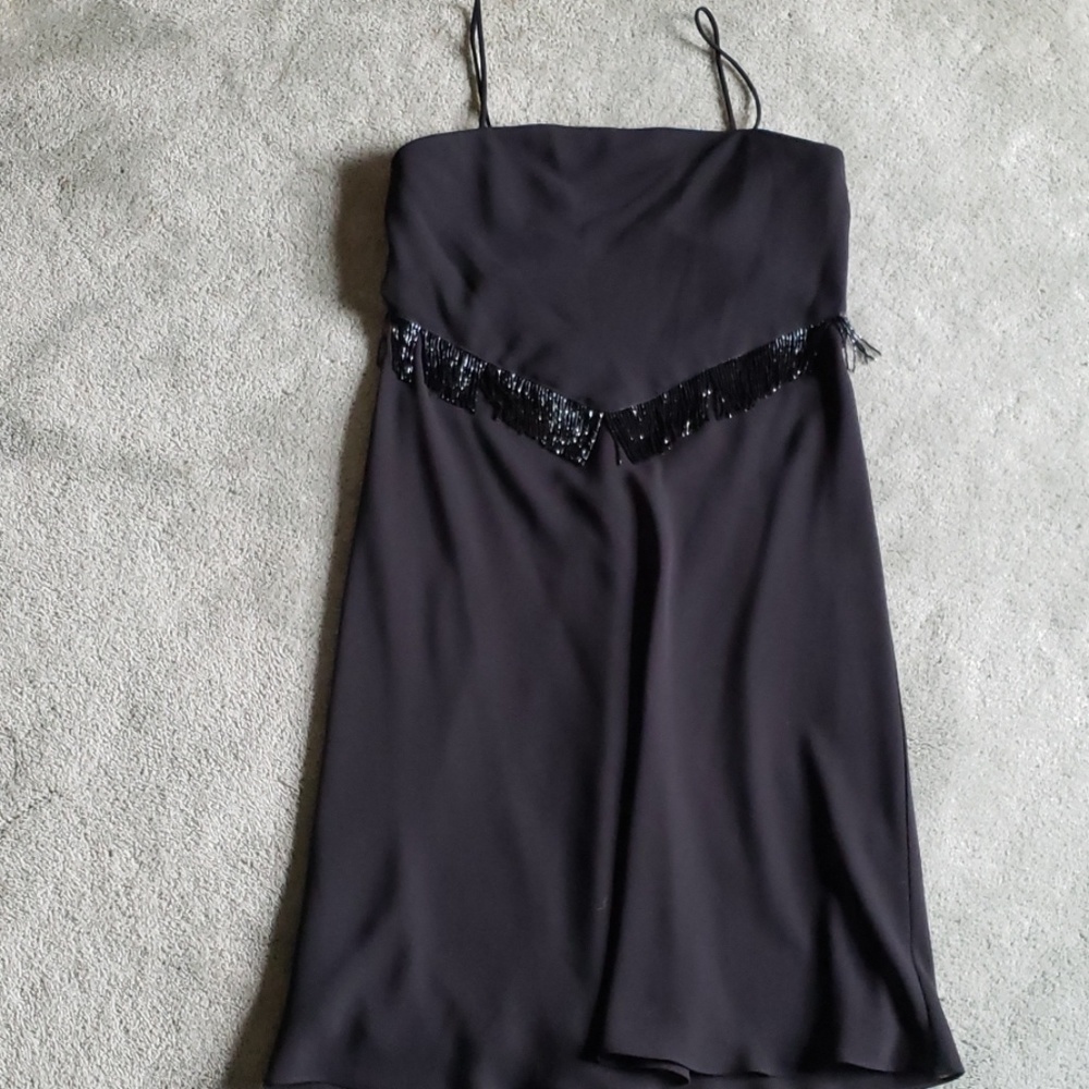 EUC Patra Sz 10 beaded black dress